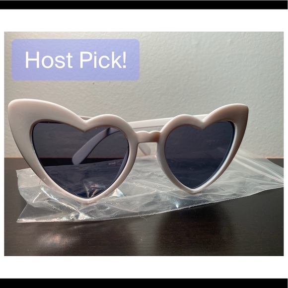 Accessories - White Heart Shaped Sunglasses